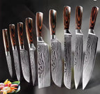 Premium Damascus Kitchen Knife Set