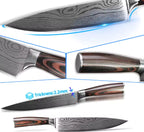 Premium Damascus Kitchen Knife Set