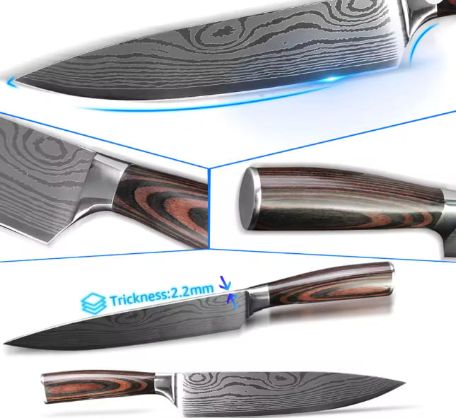 Premium Damascus Kitchen Knife Set