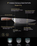 Premium Damascus Kitchen Knife Set
