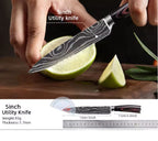 Premium Damascus Kitchen Knife Set