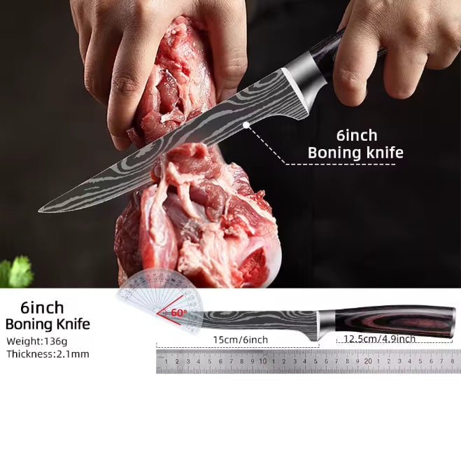 Premium Damascus Kitchen Knife Set