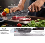 Premium Damascus Kitchen Knife Set