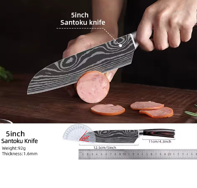 Premium Damascus Kitchen Knife Set