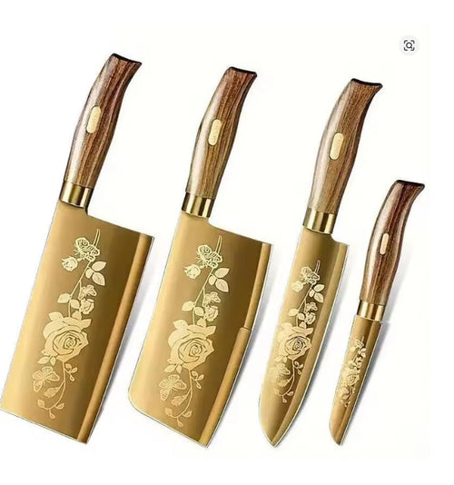 Piece Titanium-Coated Kitchen Knife Set