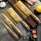 Piece Titanium-Coated Kitchen Knife Set