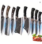 8PCS Professional Kitchen Chef Knife Set Stainless Steel Forged for Cooking Meat Vegetable Fish Utility Cutting