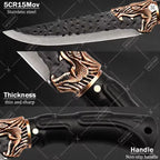 8PCS Professional Kitchen Chef Knife Set Stainless Steel Forged for Cooking Meat Vegetable Fish Utility Cutting