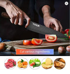 Professional 6-piece kitchen knife set, including chef knife, slicing knife, scraper and scissors, gift box