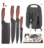 Professional 6-piece kitchen knife set, including chef knife, slicing knife, scraper and scissors, gift box