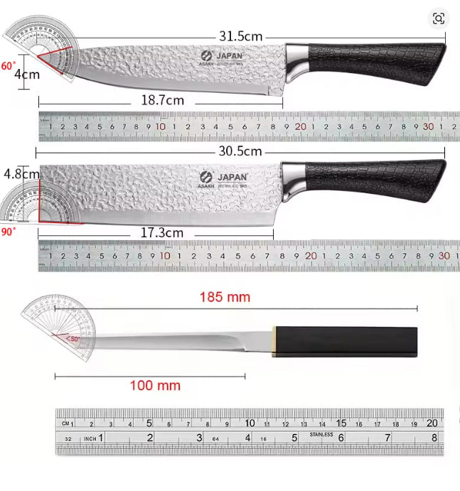 Kitchen cooking knife set stainless steel chefs knife professional cutting knife slicing knife, meat cutting knife slicing knife